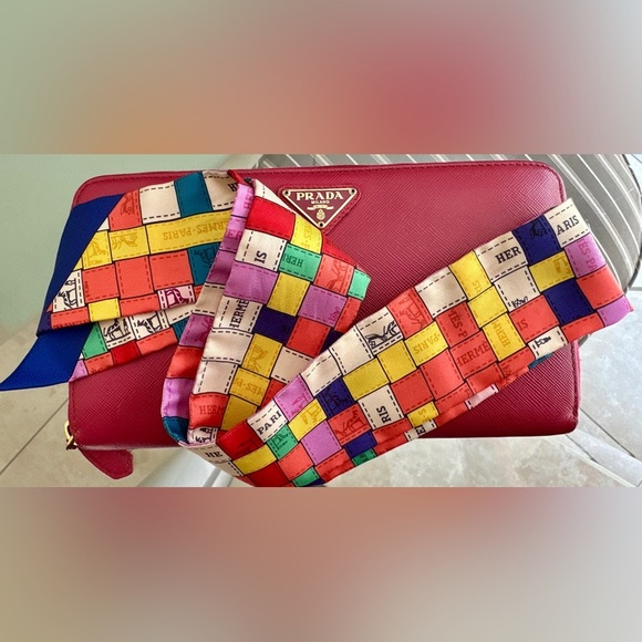 NIB HERMES Silk Bolduc Au Carre Twilly Corail Jaune Multicolor - Picture 11 of 13